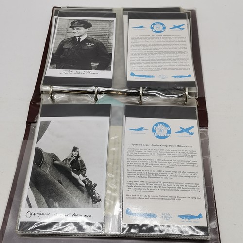 408 - Battle Of Britain hand signed collection of 33 photos inc Johnnie Johnson etc (all with biographical... 