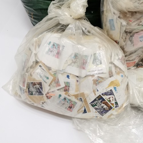 410 - Large qty of mostly GB stamps (on / off paper) in kiloware bags / loose inc regional ~ approx 15kgs+