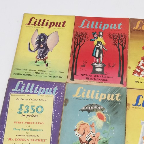 412 - 10 x Lilliput magazines (1946 to 1954), Thriller Picture library #442 (power from beyond), 2 x antiq... 