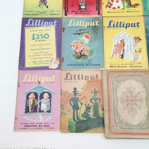 412 - 10 x Lilliput magazines (1946 to 1954), Thriller Picture library #442 (power from beyond), 2 x antiq... 