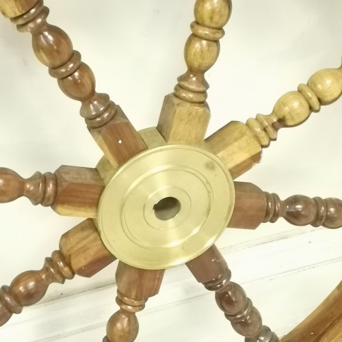 413 - Reproduction ships wheel - 93cm diameter - no obvious signs of damage