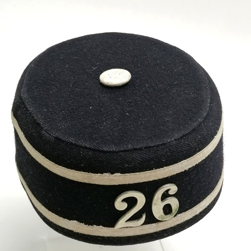 490 - Vintage British 26th Boys Brigade pill box hat - 15.5cm x 12.5cm