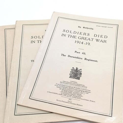 495 - 4 x Soldiers died in the great war 1914-19 books ~ Part 37 / 43 / 44 & Cheshire regiment