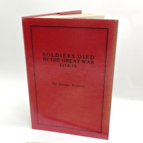 495 - 4 x Soldiers died in the great war 1914-19 books ~ Part 37 / 43 / 44 & Cheshire regiment