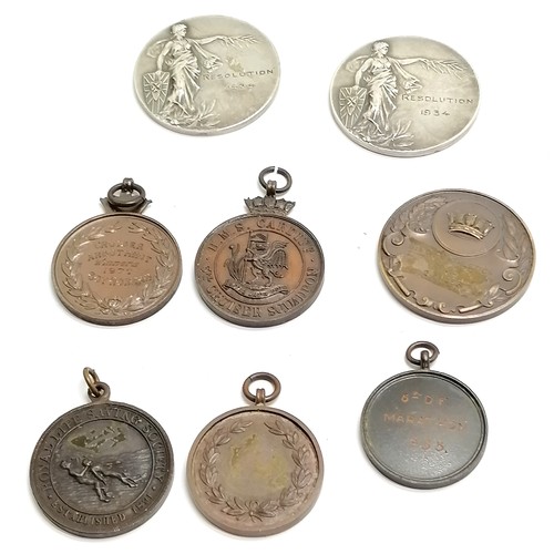 496 - Qty of medallions / fobs inc HMS Cardiff, athletics etc