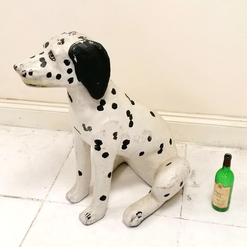 9 - Vintage novelty papier-mâché large model of a seated dalmatian - 76cm high & has obvious signs of we... 