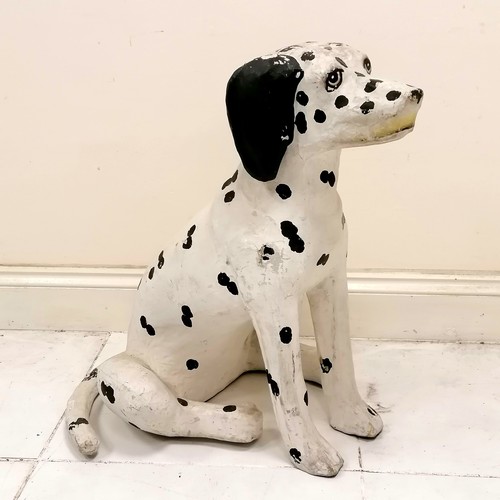9 - Vintage novelty papier-mâché large model of a seated dalmatian - 76cm high & has obvious signs of we... 