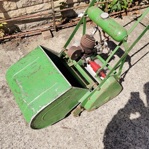 12 - 1950's Atco mower with roller function & grass box - has compression / untested