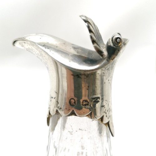 722 - 3 x Georgian silver mounted condiment bottles with cut detail to glass - 18cm high with no obvious d... 