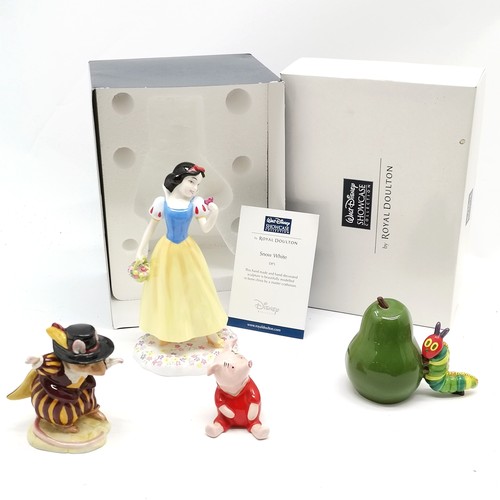 56 - Royal Doulton Snow White (boxed), Wilfred Entertains (Brambly Hedge) t/w Beswick piglet+ caterpillar... 