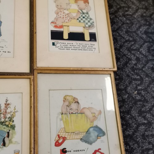 99 - Qty of framed Mabel Lucie Attwell pictures - largest frame 37cm x 27cm