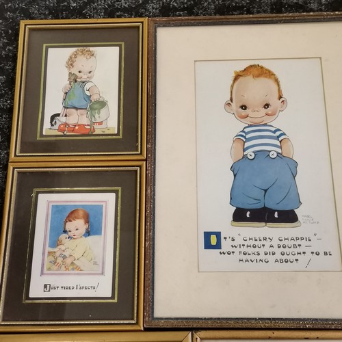 99 - Qty of framed Mabel Lucie Attwell pictures - largest frame 37cm x 27cm