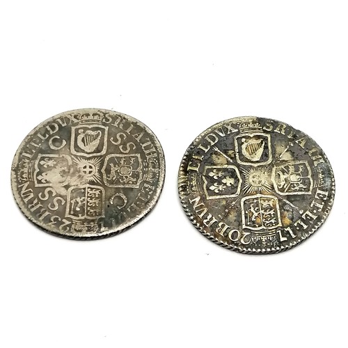 201 - George I 2 x shilling coins - 1720 & 1723