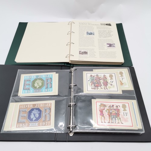 208 - 2 albums ~ i) railway heritage bicentennial mint stamp collection ii) GB PHQ cards inc 1976 customs ... 