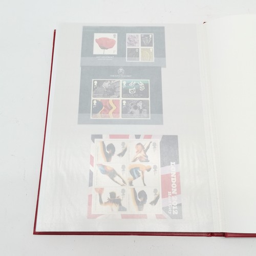 231 - Red stockbook with mint collection of 49 x GB miniature sheets FV £230+