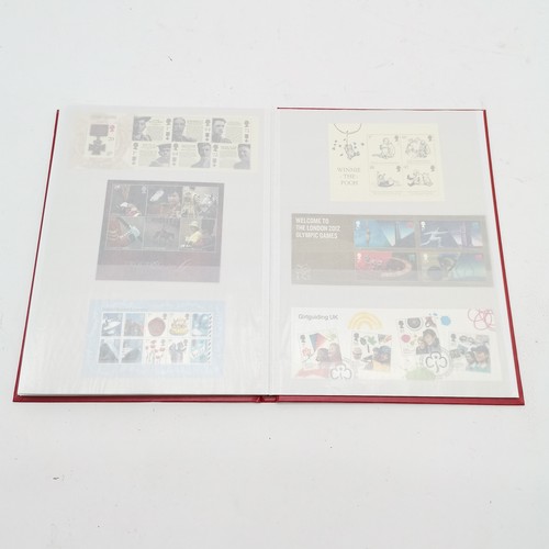 231 - Red stockbook with mint collection of 49 x GB miniature sheets FV £230+