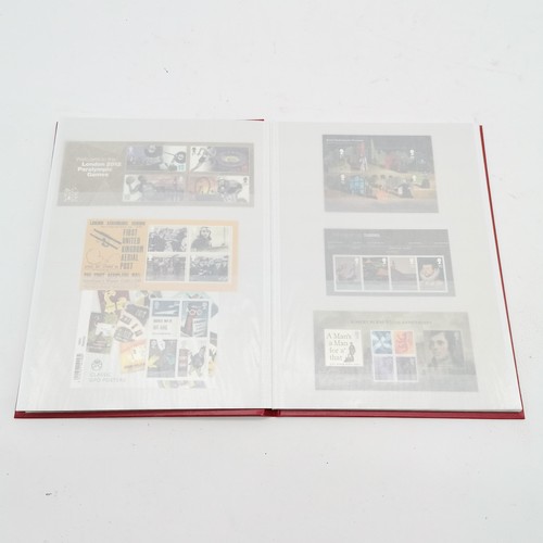 231 - Red stockbook with mint collection of 49 x GB miniature sheets FV £230+