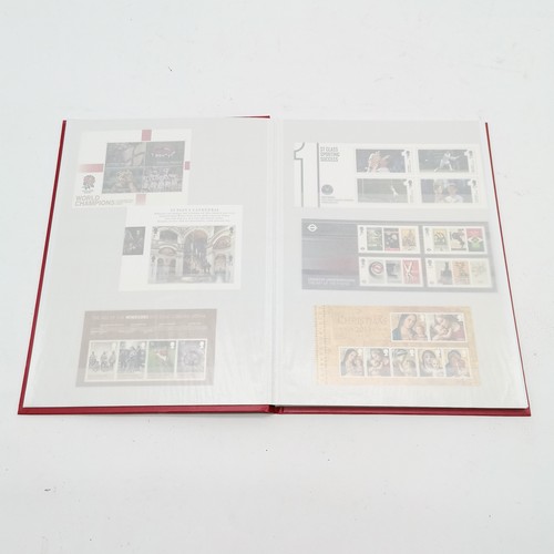 231 - Red stockbook with mint collection of 49 x GB miniature sheets FV £230+