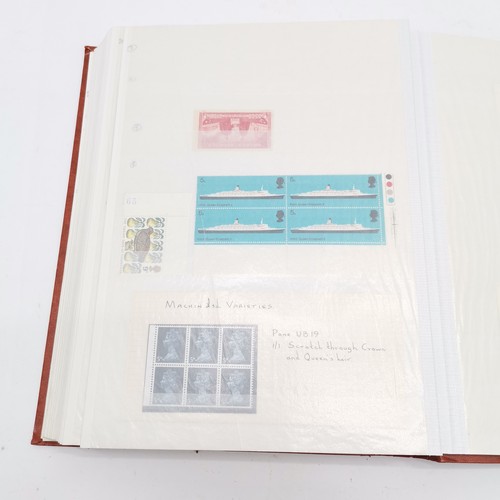 232 - Brown stockbook with mint GB pre-decimal collection from 1953-70 and qty of mint decimal FV £170+ et... 