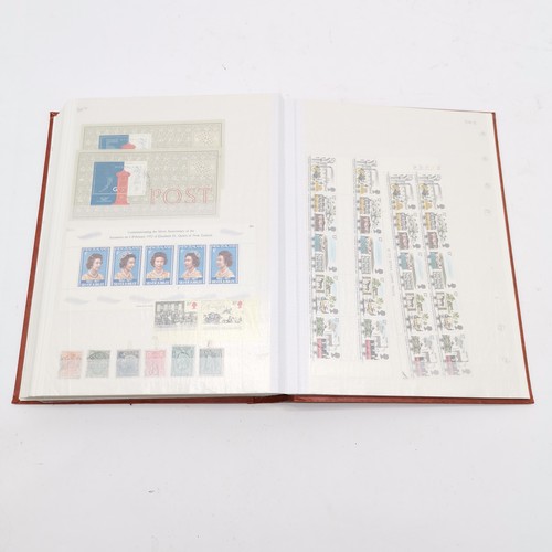 232 - Brown stockbook with mint GB pre-decimal collection from 1953-70 and qty of mint decimal FV £170+ et... 