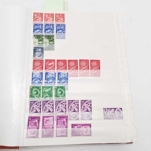 232 - Brown stockbook with mint GB pre-decimal collection from 1953-70 and qty of mint decimal FV £170+ et... 