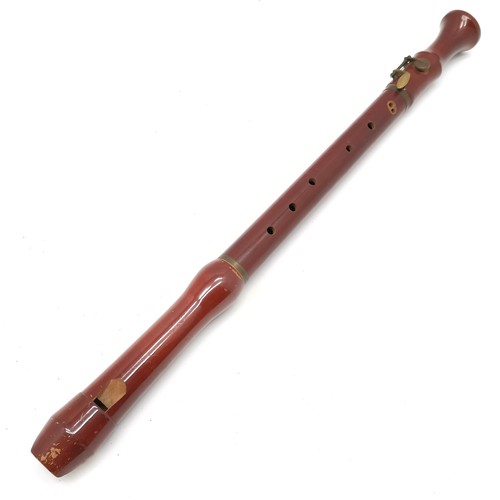 278 - Schott's (German) concert woodwind alto recorder instrument - 3499 part 2A ~ 62cm long and has sligh... 