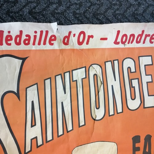 280 - Antique French 'La Saintongeoise Eau-De-Vie Des Charentes' Poster dated 1901 by M Tonzemir 140cm x 1... 