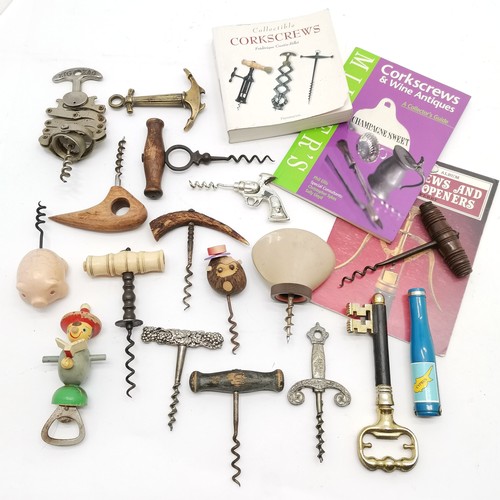 296 - Lifetime collection of antique / vintage corkscrews / bottle openers (approx 125+) inc zig-zag, nove... 