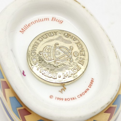 53 - 2 x Royal Crown Derby paperweights ~ Two spot ladybird & Millennium bug - no obvious signs of damage... 