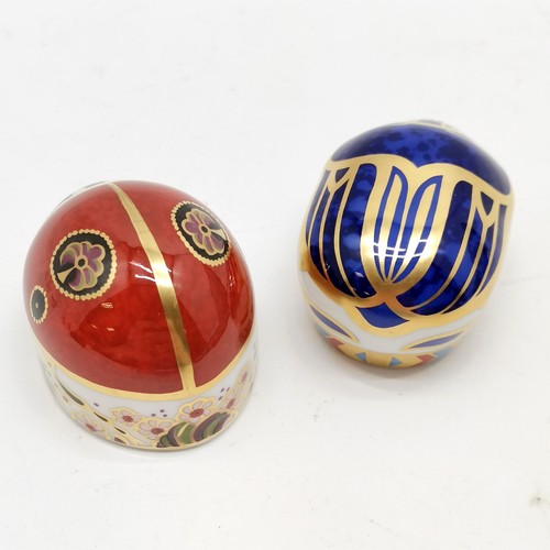 53 - 2 x Royal Crown Derby paperweights ~ Two spot ladybird & Millennium bug - no obvious signs of damage... 