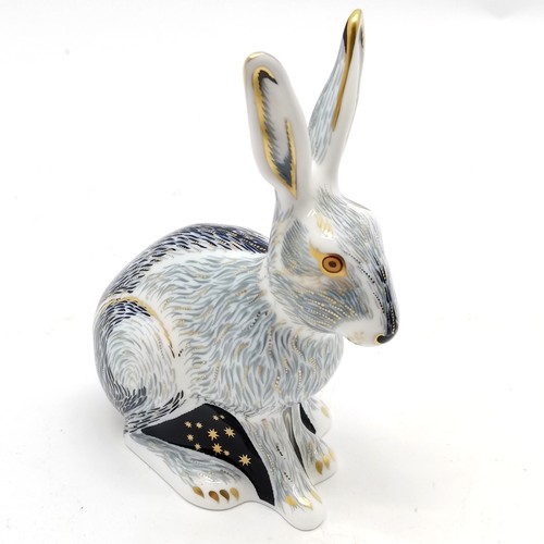 62 - Royal Crown Derby Starlight hare paperweight - no obvious signs of damage - 13cm high