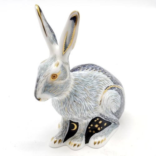 62 - Royal Crown Derby Starlight hare paperweight - no obvious signs of damage - 13cm high