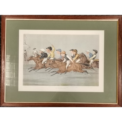 100 - Original 1888 Vanity Fair print 'The Winning Post' by 'LIB' Liborio Prosperi (1854-1928) - frame 59c... 