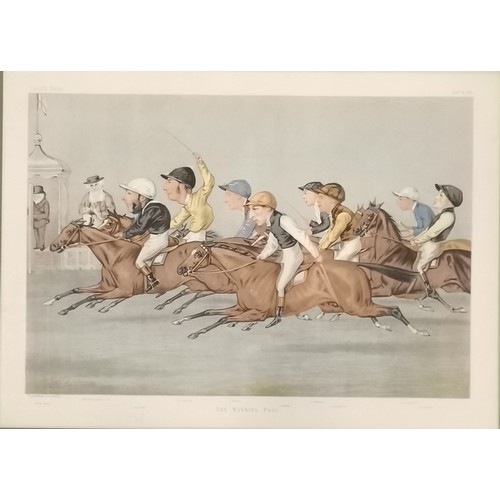 100 - Original 1888 Vanity Fair print 'The Winning Post' by 'LIB' Liborio Prosperi (1854-1928) - frame 59c... 