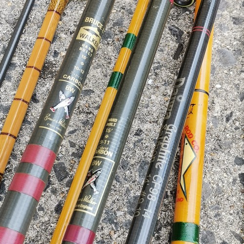 103 - 4 x salmon fishing rods - Abu Garcia Ambassadeur, Bruce & Walker 15' + 16', Daiwa Graphite CF98-4 t/... 