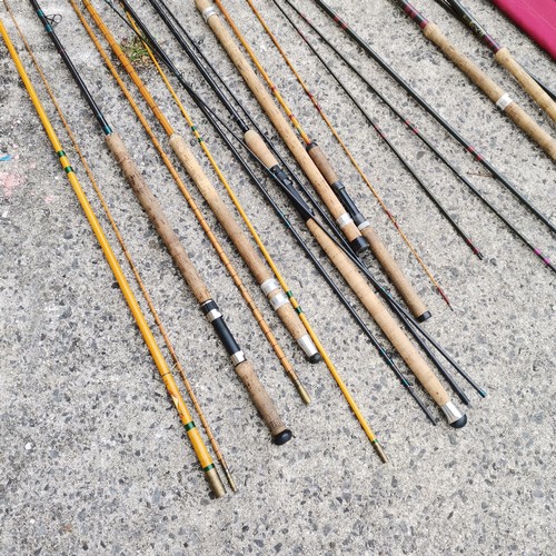 103 - 4 x salmon fishing rods - Abu Garcia Ambassadeur, Bruce & Walker 15' + 16', Daiwa Graphite CF98-4 t/... 