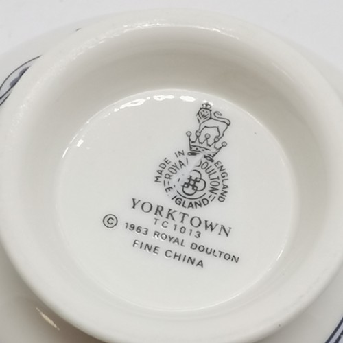 164 - Qty of Royal Doulton 'York Town' dinner / teaware - oval platter 34cm ~ SOLD IN AID OF STALBRIDGE CO... 