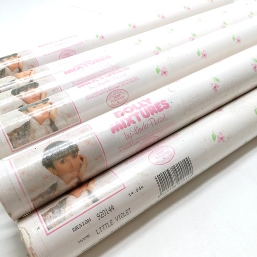 188 - 11 rolls of Coloroll Dolly Mixtures 'Little Violet' wallpaper by Linda Beard - 10.05m x 52cm - all i... 