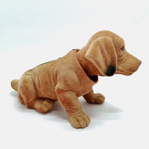 198 - Vintage nodding dog 30cm long x 16cm high - no obvious damage