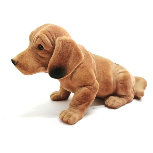 198 - Vintage nodding dog 30cm long x 16cm high - no obvious damage