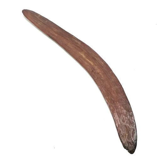 222 - Antique Australian aboriginal wooden boomerang - 49cm long ~ has slight losses and small crack to 1 ... 