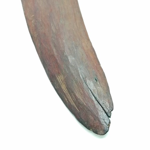 222 - Antique Australian aboriginal wooden boomerang - 49cm long ~ has slight losses and small crack to 1 ... 