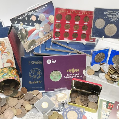 241 - Qty of GB year sets, coin packs, 6 x Whitman folders (1 filled), proof coins etc