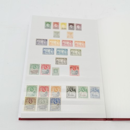 245 - Red stockbook with 400 x mint / unused QV to QEII stamps / part sets etc