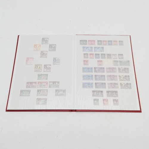 245 - Red stockbook with 400 x mint / unused QV to QEII stamps / part sets etc