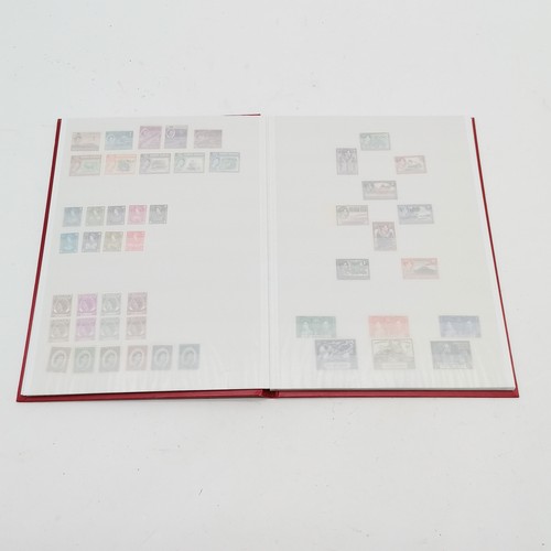 245 - Red stockbook with 400 x mint / unused QV to QEII stamps / part sets etc