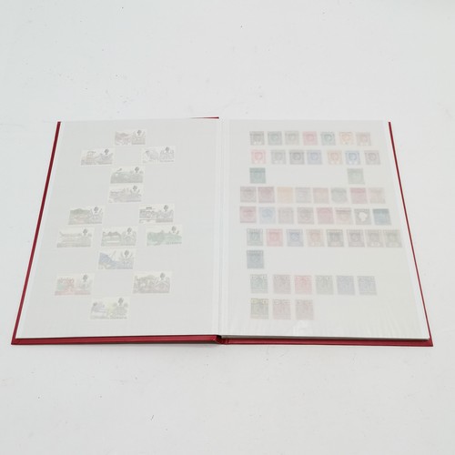 245 - Red stockbook with 400 x mint / unused QV to QEII stamps / part sets etc