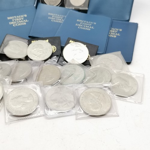 248 - Qty of GB coins ~ 50 x 1st decimal pack + 60 crowns (25 x 1953 crowns (5 loose), 5 x 1960 & 30 x 196... 