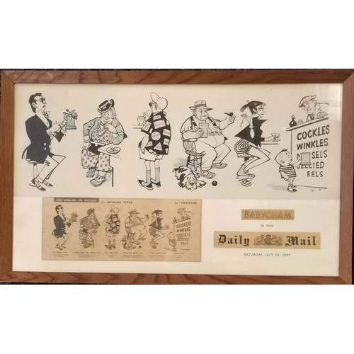 285 - John Musgrave-Wood ('Emmwood') (1915-99) original 1957 Daily Mail artwork / montage 'The English on ... 