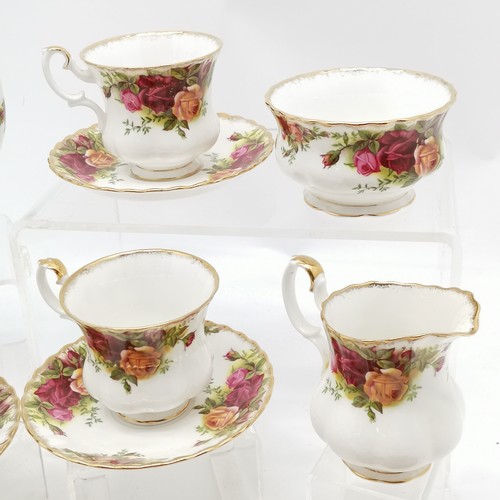 292 - Royal Albert Old country roses coffee set comprising 6 cups / saucers, sugar basin, milk jug & coffe... 